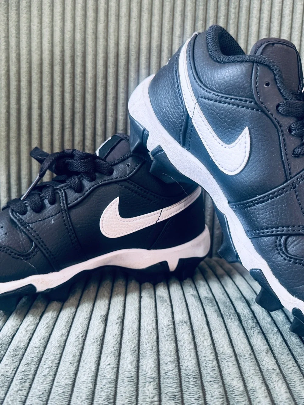Nike Air Jordan Black Football Cleats with White Jumpman Logo